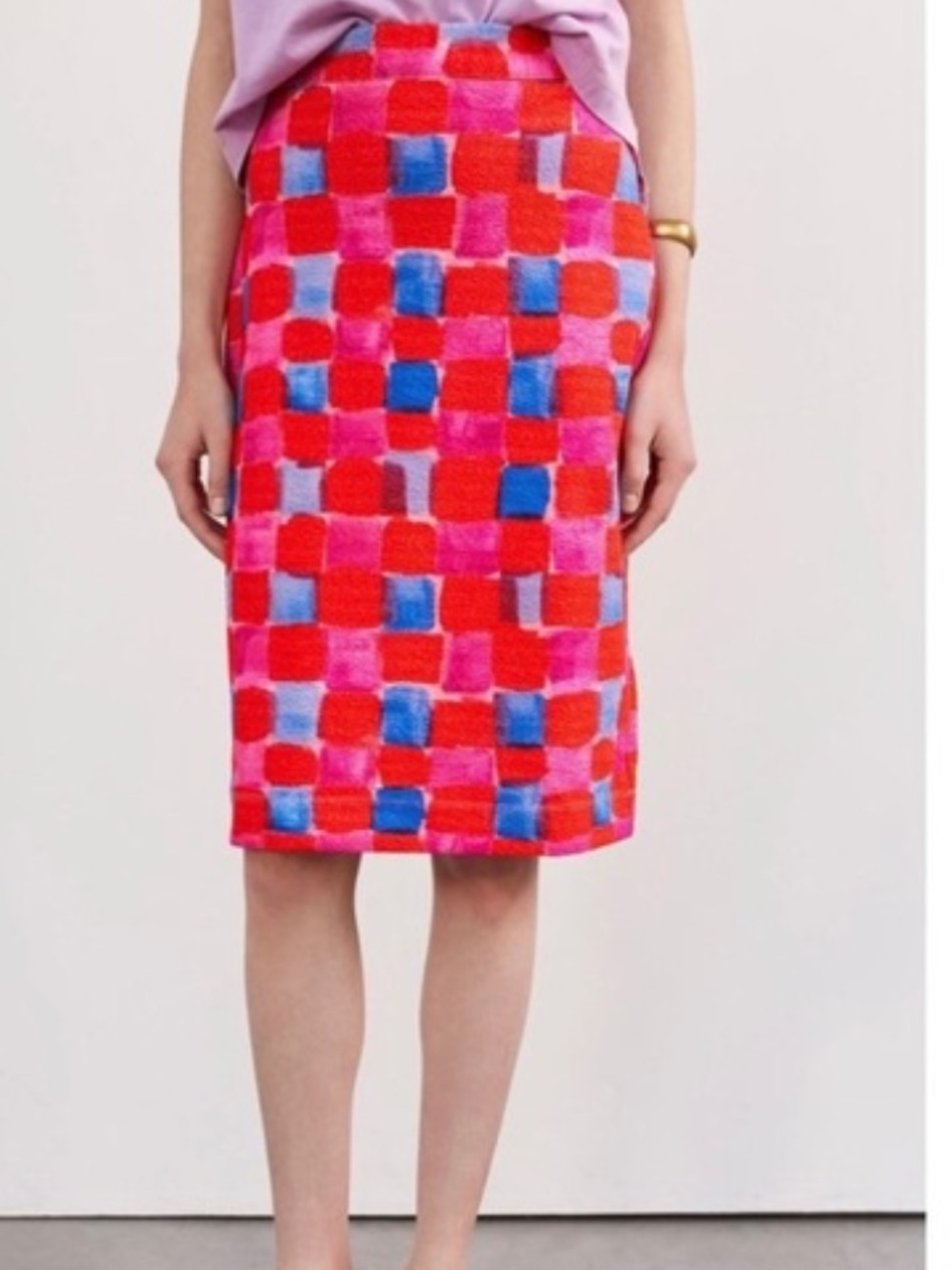 Anthropology  Maeve size large Checker Knit Midi Skirt